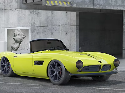 Hyundai sports car BMW Convertible sports car 3d model