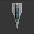 Futuristic Spacecraft With Streamlined Design And Transparent Cockpit For Space Exploration