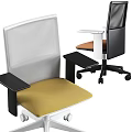 Modern Office Chairs with Mesh Backs Colored Seats Swivel Bases and Ergonomic Design