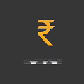 Colorful Indian Rupee Currency Notes With Floating Symbol On Dark Background