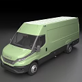 Light Green IVECO Commercial Van With Functional Cargo Transportation Design 3d model