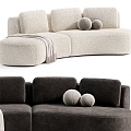 Casual Sofa Casual Sofa Double Sofa Living Room Sofa Blanket Pillow Pillow Home Furniture 3d model