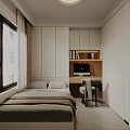 Tatami Bedroom Study Bedroom Desk 3d model