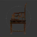 Traditional Chinese Wooden Chair With Intricate Carvings Ornate Details And Classic Design