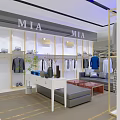 MIA TIBO Fashion Clothing Store Interior With Mannequins And Apparel Displays