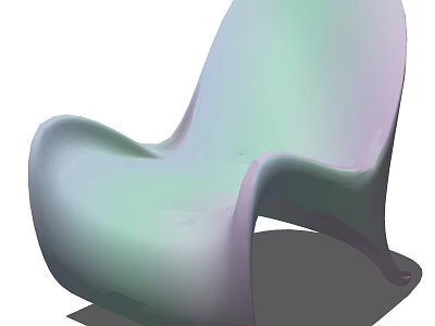 Modern Lounge Chair Design With Sleek Curved Lines And Gradient Color Finish 3d model