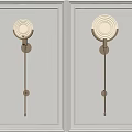 Modern Wall Lamps With Sleek Metal Frame And Round Shade On White Wall