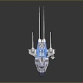 Modern Spaceship Space Plane Space Vehicle Science Fiction Plane 3d model