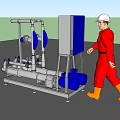batching and mixing equipment 3d model