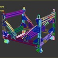 Iron frame large iron frame iron frame house factory industrial iron frame iron ladder rigid ladder work frame rigid scaffold 3d model