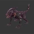 Fierce Mythical Monster Character 3D Model With Scaly Skin Horns And Sharp Claws