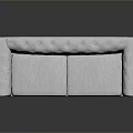 Classic Light Gray Fabric Sofa With Tufted Design And Rolled Arms 3d model