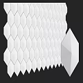 Modern White Hexagonal Wall Paneling Design For Interior Decoration Projects