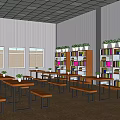 Modern Supermarket Department Store Interior With Open Shelves Product Displays Checkout Counter And Glass Doors