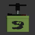 Shock Rat Trap With Green Case Paw Prints White Roller And Grid Platform