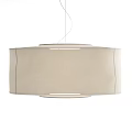 Modern Beige Fabric Shade Pendant Light With Soft Lighting And Elegant Design