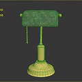 Decorative Green Stone Ornament With Golden Stand And Hanging Chain
