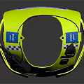 High Visibility Fluorescent Yellow Police Vest With Walkie Talkie And Buttons