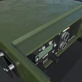 Green Portable Commercial Equipment With Control Panel Antennas And Receiver Headset For Professional Military Operations