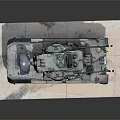 Military Tank Model With Camouflage Paint Turret And Cannon On Display Base