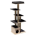Multi Level Cat Tree With Scratching Posts Multiple Platforms And Wooden Base With Hole