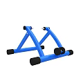 Blue Parallel Bars Fitness Equipment With Black Padded Handles And Sturdy Base