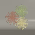 Modern Woven Radial Wall Decor in Orange Green and Yellow Colors