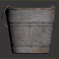 Practical Shiny Metal Bucket With Handle As Household Daily Essential Item