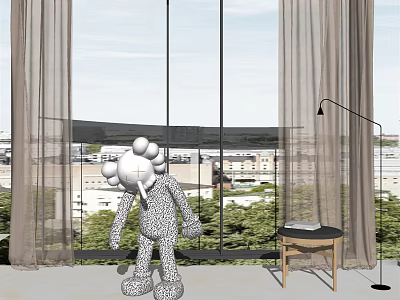 Modern Curtains 3d model