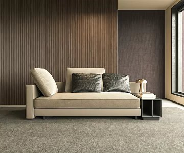 Modern Italian Double Sofa In-line Sofa minotti Sofa Casual Sofa Office Sofa Two-seat Sofa 3d model