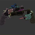 Modern Tactical Revolver With Scope Mechanical Parts And Ergonomic Grip