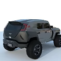 Gray Off Road Vehicle With Large Tires Bold Front Design And Sturdy Exterior