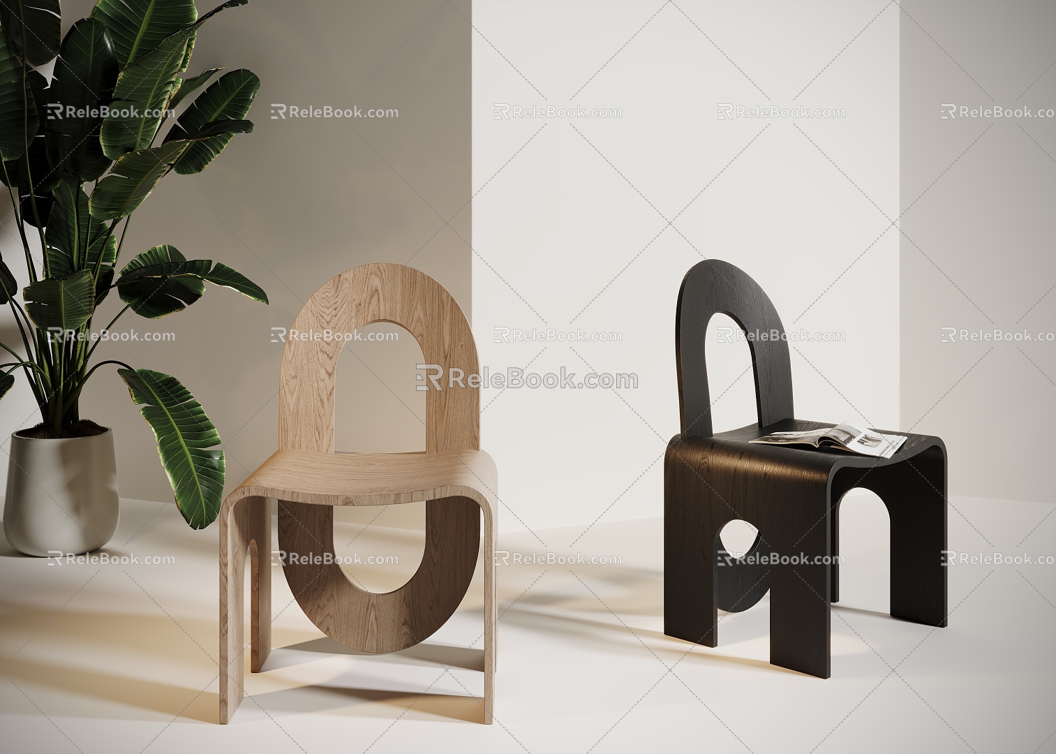 Log Chair Dining Chair 3d model