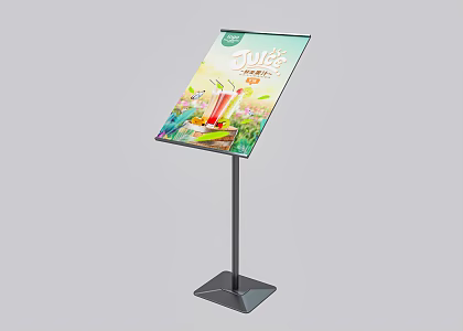 Poster display stand vertical 3d model