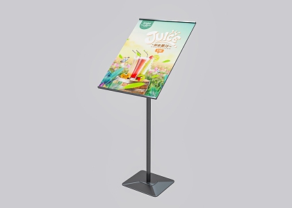 Poster display stand vertical 3d model