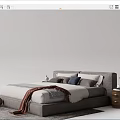 Modern Double Bed 3d model
