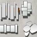 Modern Decorative Mirrors Featuring Geometric Shapes And Various Arrangements For Home