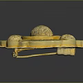 Golden Ornamental Clothing Accessory With Intricate Floral Patterns And Detailed Engravings