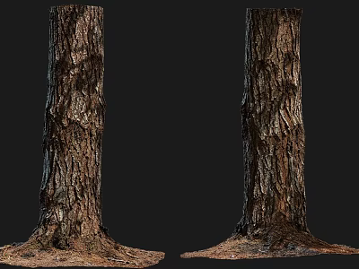 Natural Tree Trunk Design Floor Lamp For Modern Home Interior Lighting 3d model