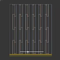 Illuminated Wooden Wall Hanging With Vertical Stripes And Warm Light Glow Design
