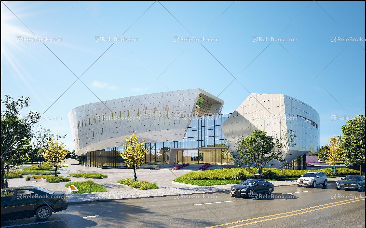 Modern Museum Architecture Museum Gymnasium Art Museum Gymnasium Natatorium Badminton Gymnasium Gymnasium 3d model