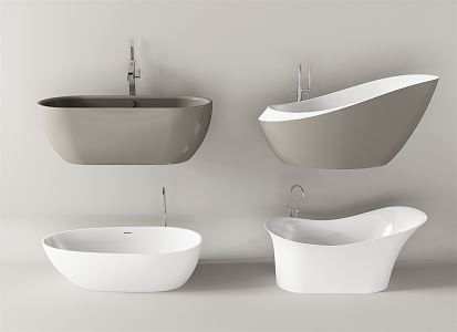 Modern Bathtub Bathroom 3d model