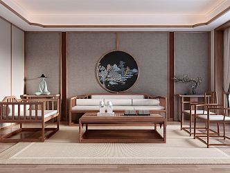 New Chinese Living Room 3d model