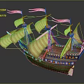 modern ship ancient ship ancient warship large ancient ship ancient warship 3d model