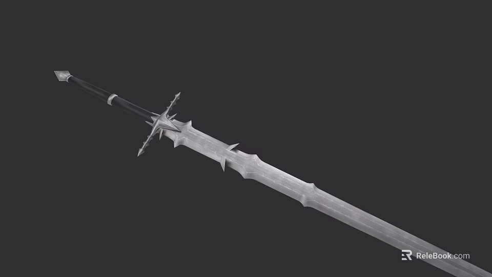 Ornate Medieval Sword With Intricate Hilt Guard Sharp Blade And Engraved Details 3d model 