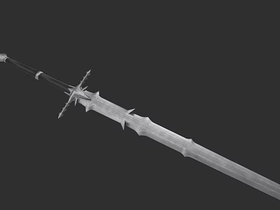 Ornate Medieval Sword With Intricate Hilt Guard Sharp Blade And Engraved Details 3d model