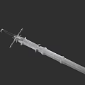 Ornate Medieval Sword With Intricate Hilt Guard Sharp Blade And Engraved Details