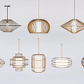 Modern Stylish Pendant Lights With Various Woven Metal And Geometric Designs