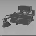 Industrial Specialized Vehicle With White Body Mechanical Structure Rotating Component And Wheels