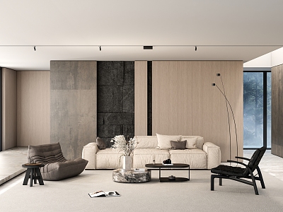 modern living room 3d model